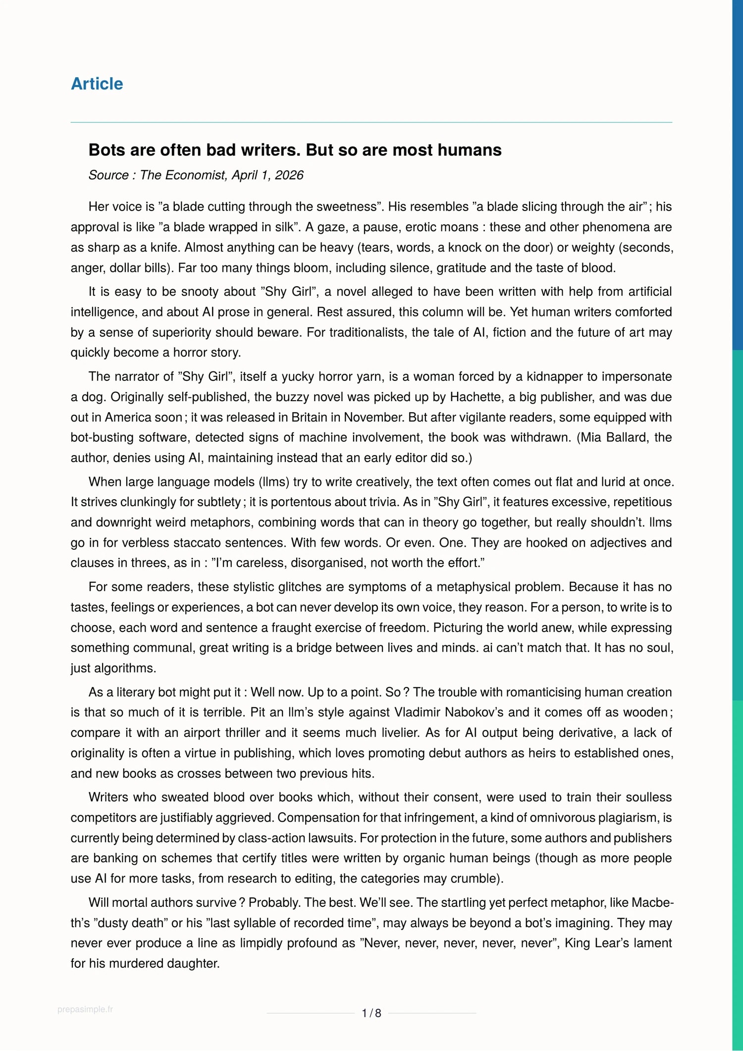 AI vs creative industries - Anglais