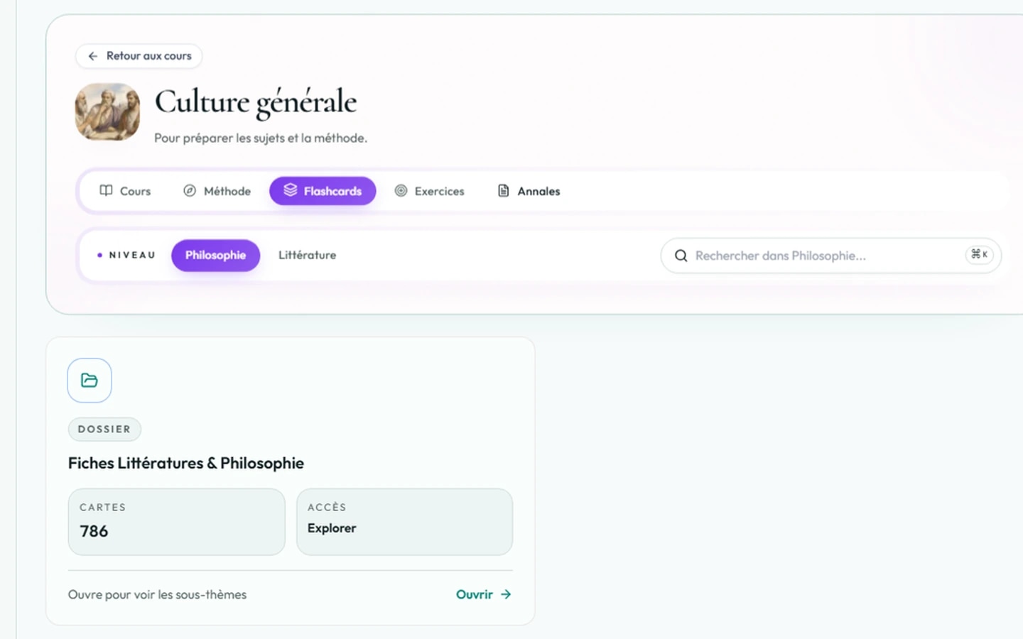 Flashcards d'œuvres - Culture générale